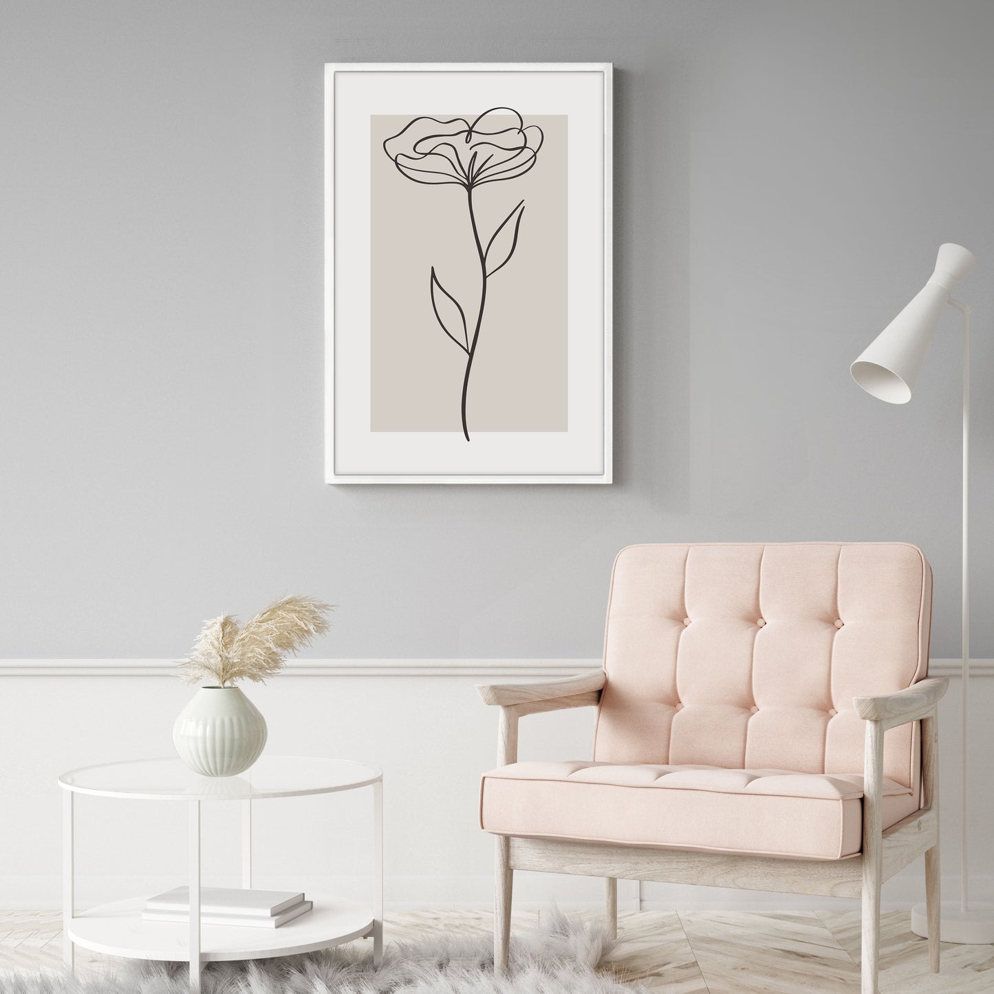 Ethan Taylor 'Beige Flower' Framed Art Print