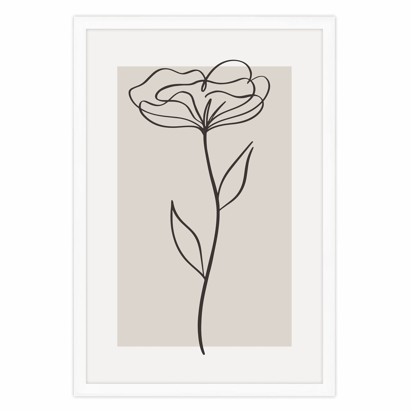 Ethan Taylor 'Beige Flower' Framed Art Print