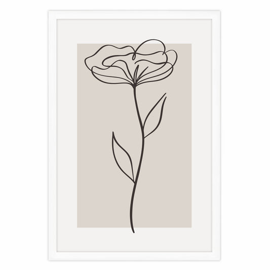 Ethan Taylor 'Beige Flower' Framed Art Print