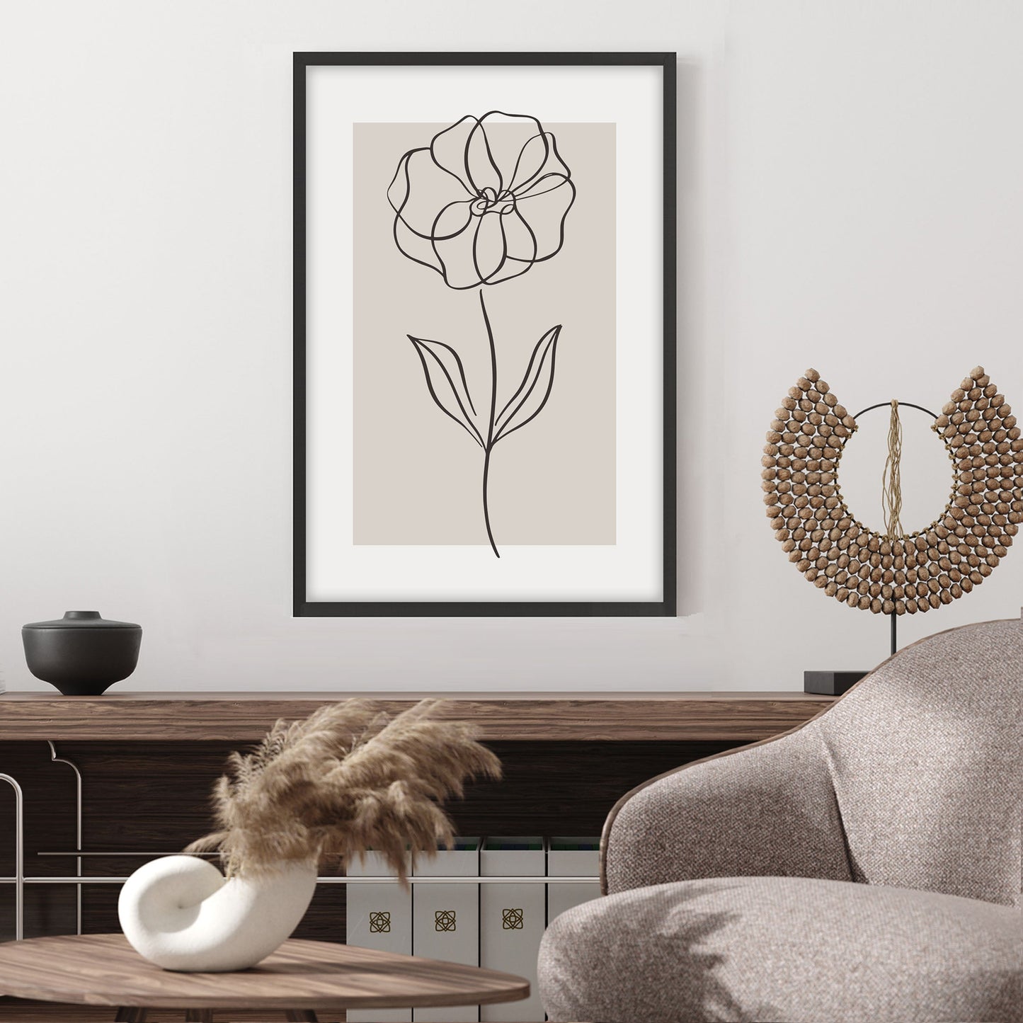 Ethan Taylor 'Beige Flower II' Framed Art Print