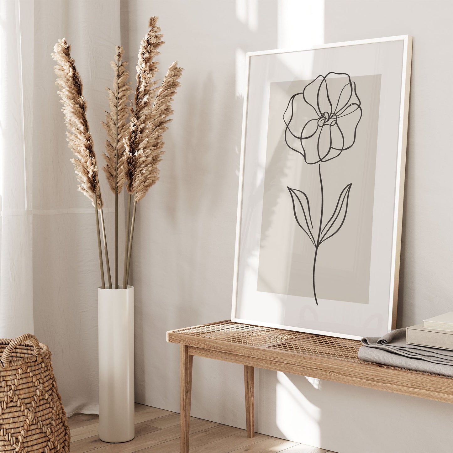 Ethan Taylor 'Beige Flower II' Framed Art Print