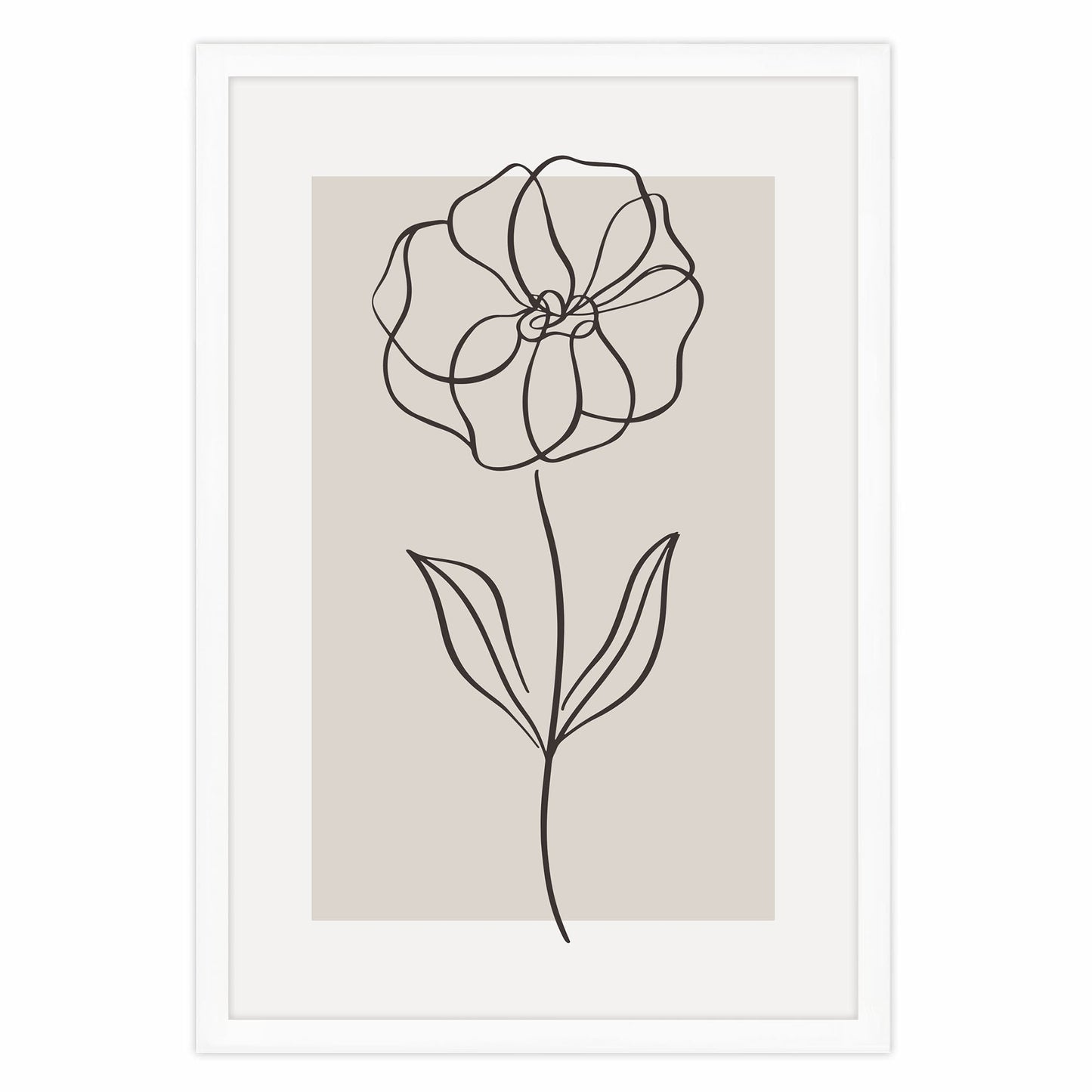 Ethan Taylor 'Beige Flower II' Framed Art Print