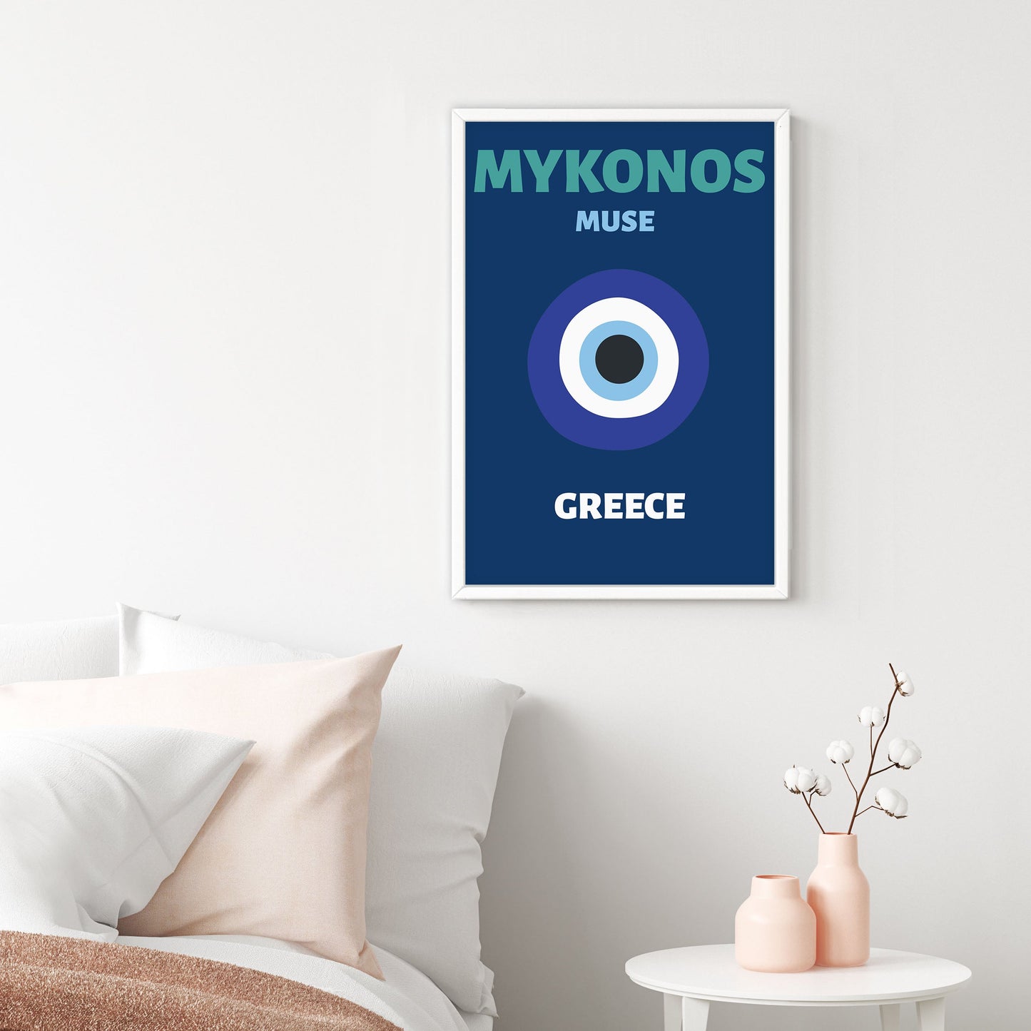 Ethan Taylor 'Mykonos Muse Travel Poster' Framed Art Print