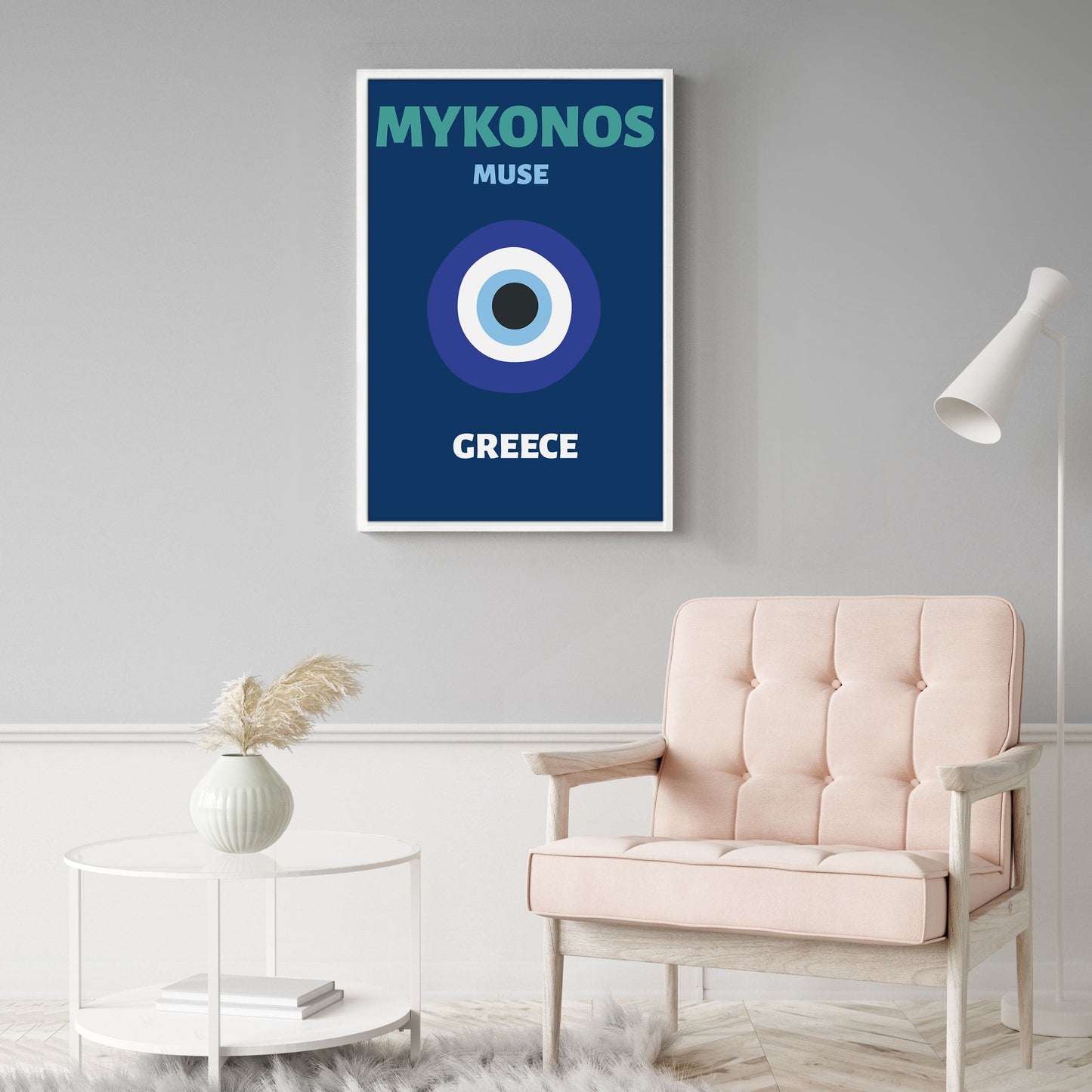 Ethan Taylor 'Mykonos Muse Travel Poster' Framed Art Print