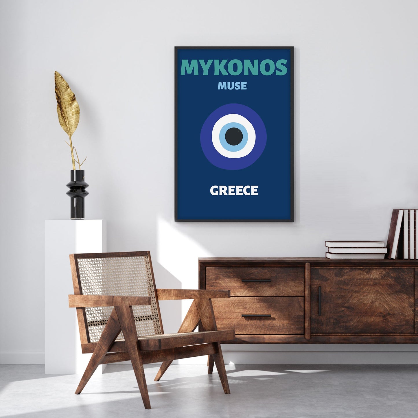 Ethan Taylor 'Mykonos Muse Travel Poster' Framed Art Print