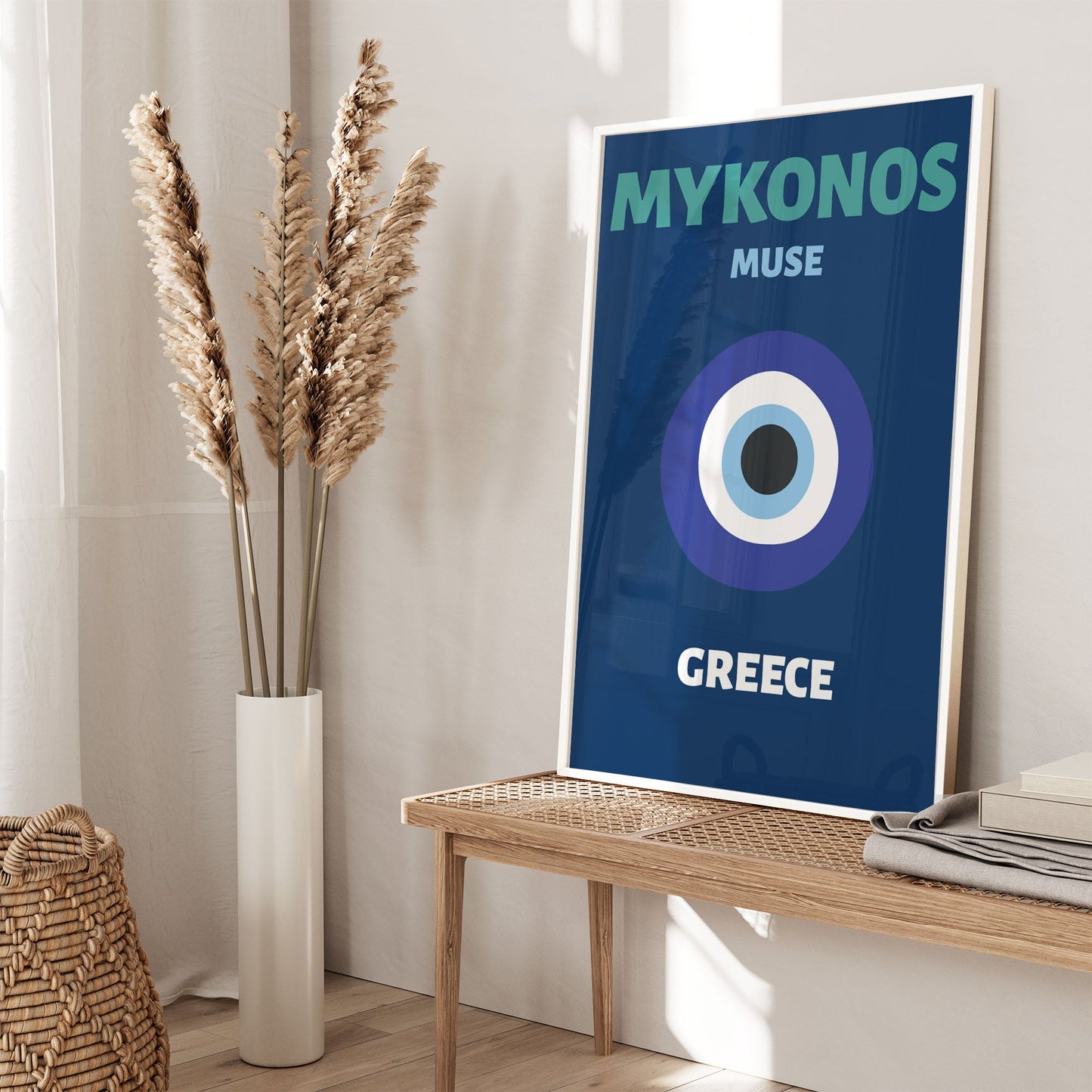 Ethan Taylor 'Mykonos Muse Travel Poster' Framed Art Print