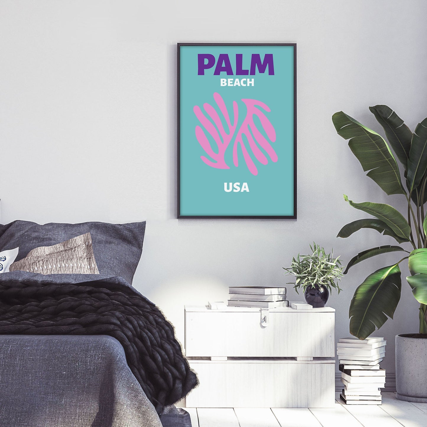 Ethan Taylor 'Palm Beach Travel Poster II' Framed Art Print