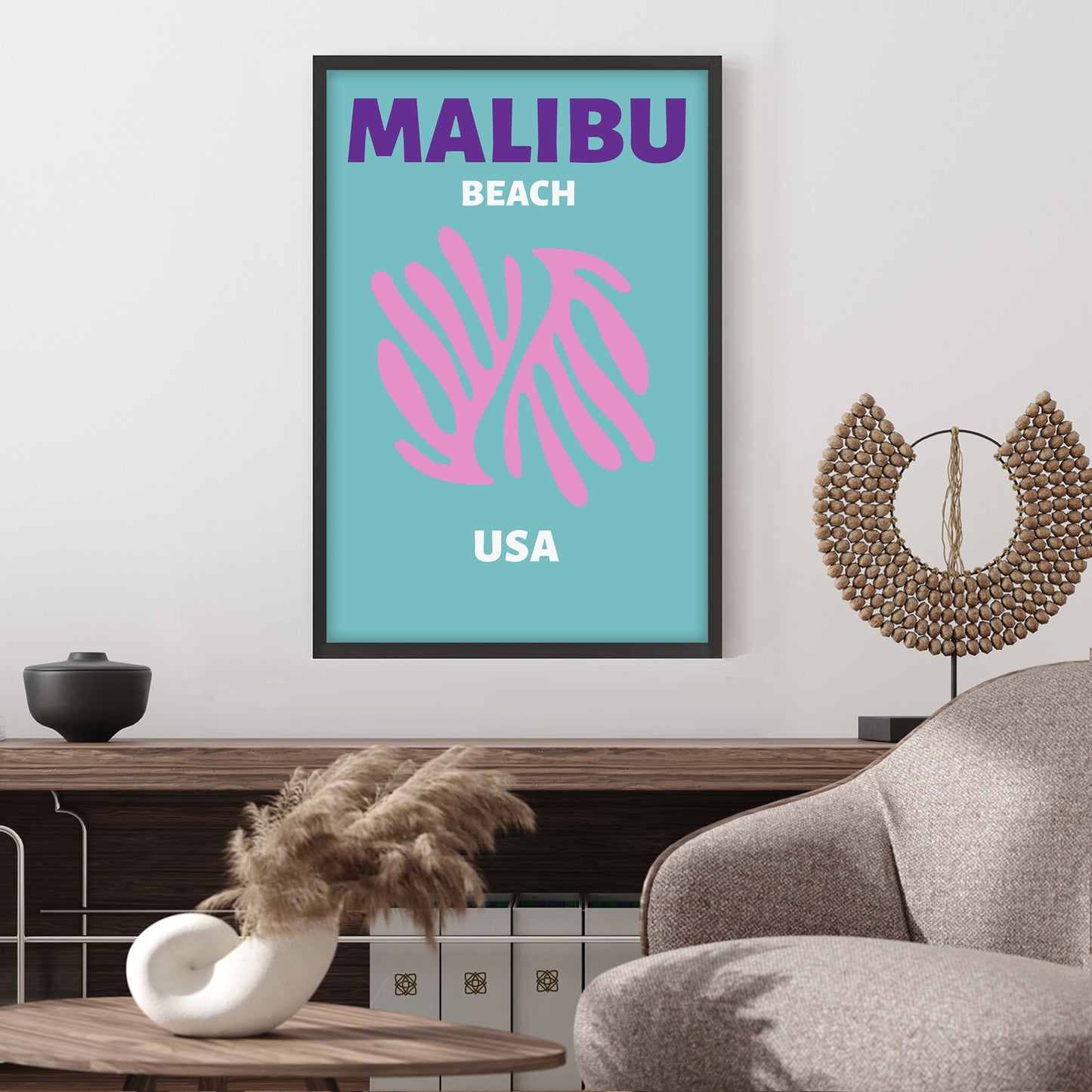 Ethan Taylor 'Malibu Travel Poster' Framed Art Print