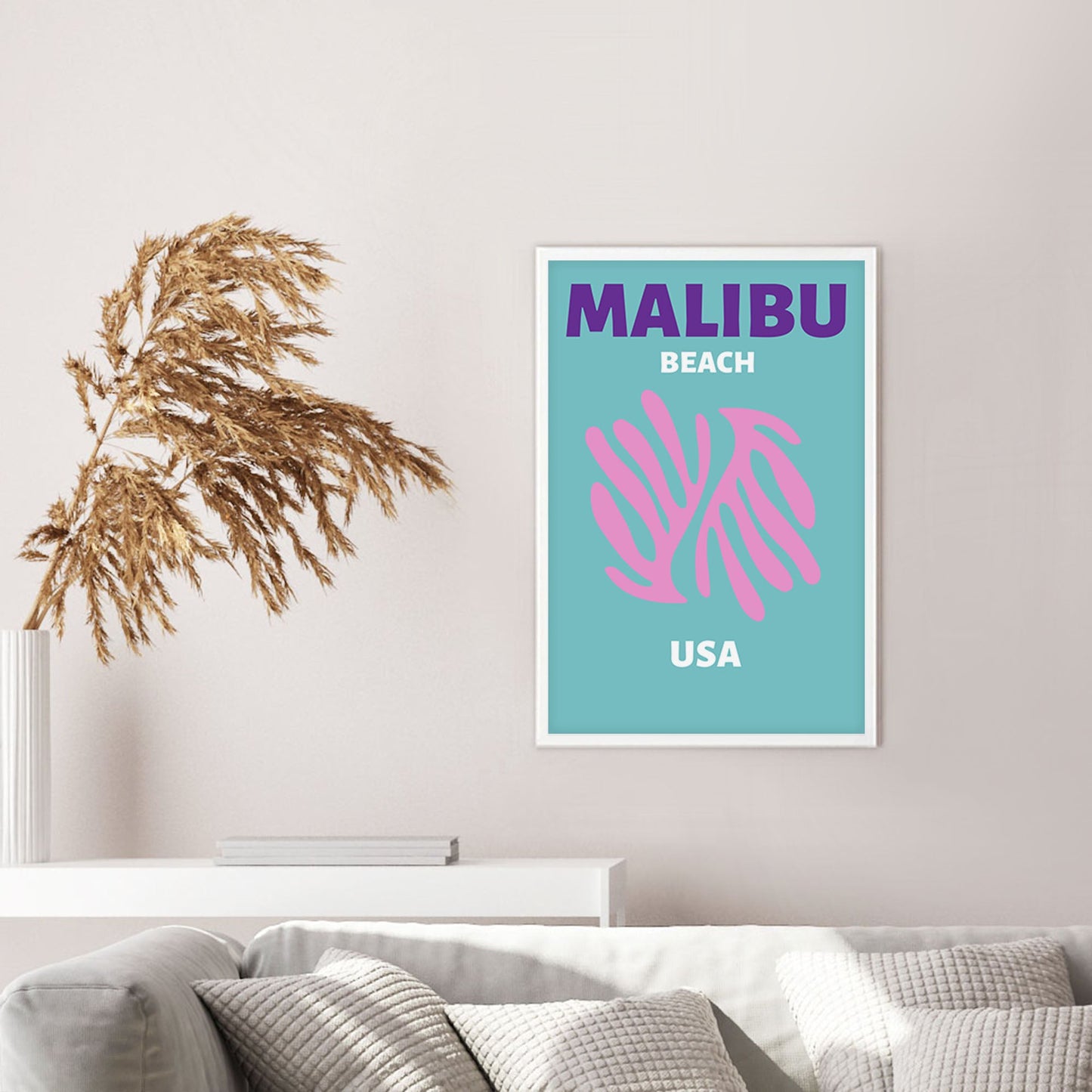 Ethan Taylor 'Malibu Travel Poster' Framed Art Print