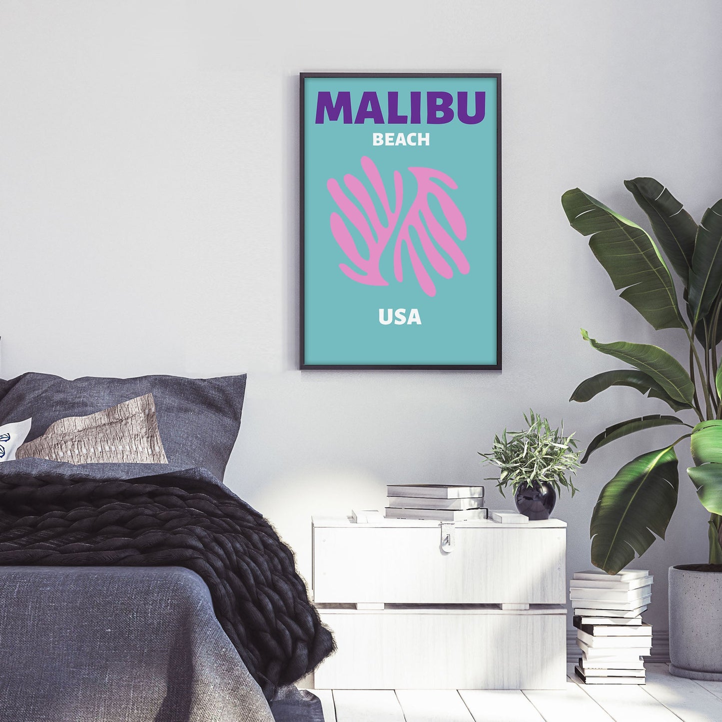 Ethan Taylor 'Malibu Travel Poster' Framed Art Print