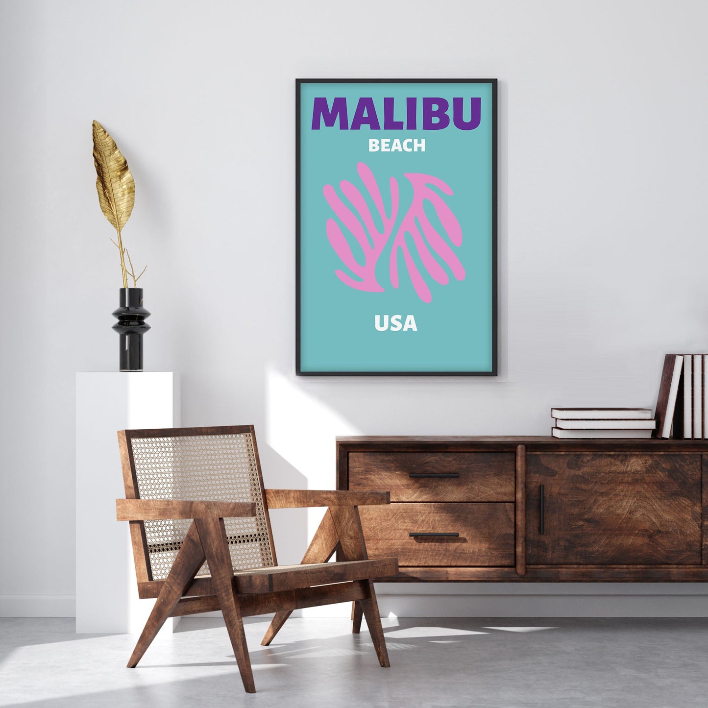 Ethan Taylor 'Malibu Travel Poster' Framed Art Print