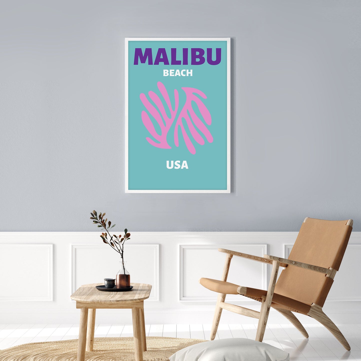 Ethan Taylor 'Malibu Travel Poster' Framed Art Print