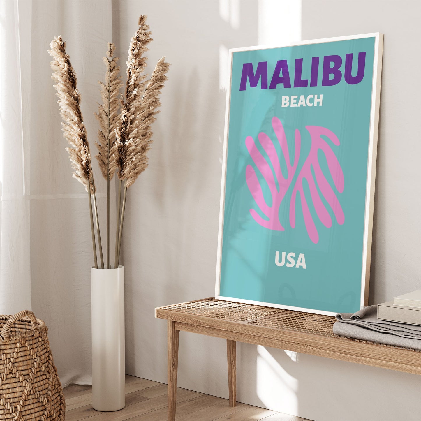 Ethan Taylor 'Malibu Travel Poster' Framed Art Print