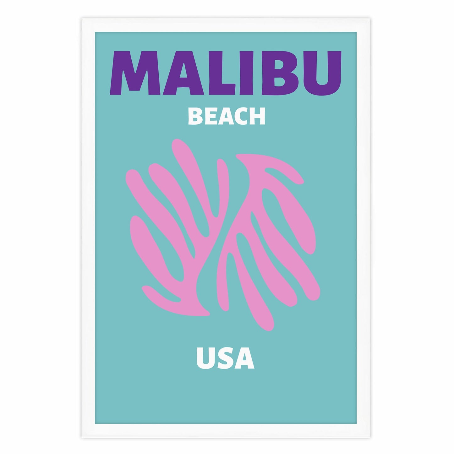 Ethan Taylor 'Malibu Travel Poster' Framed Art Print