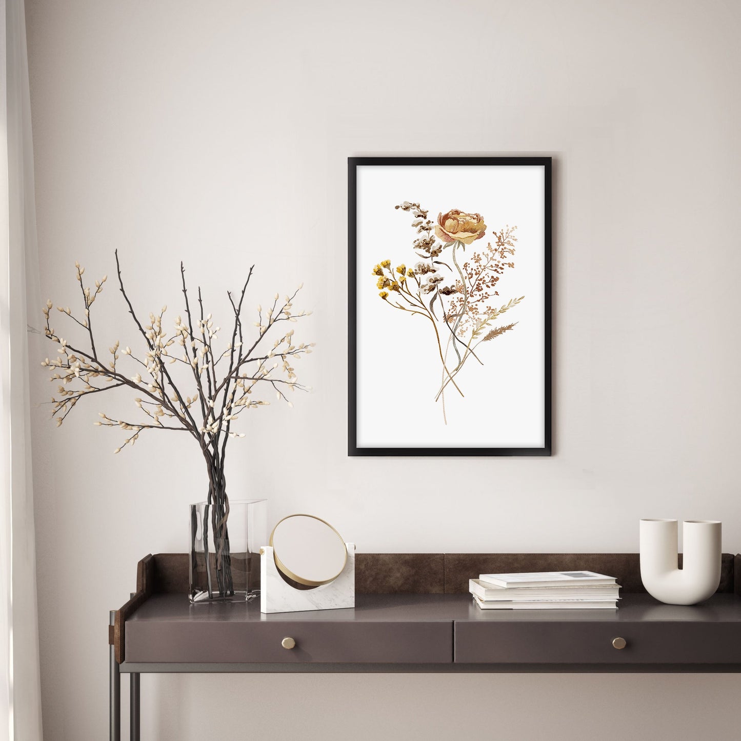 Ethan Taylor 'Watercolor Flower Bouquet' Framed Art Print