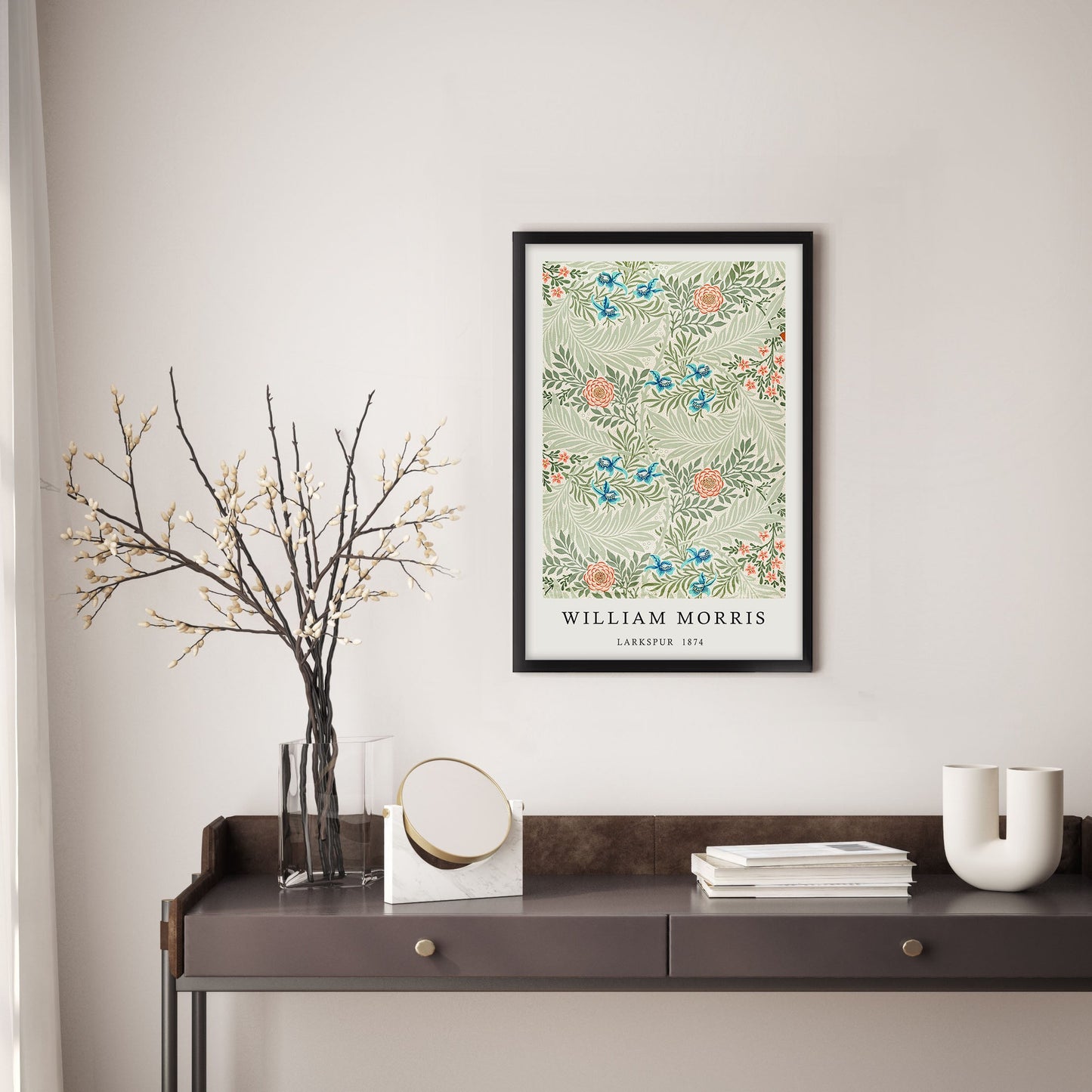 Ethan Taylor 'William Morris Larkspur' Framed Art Print