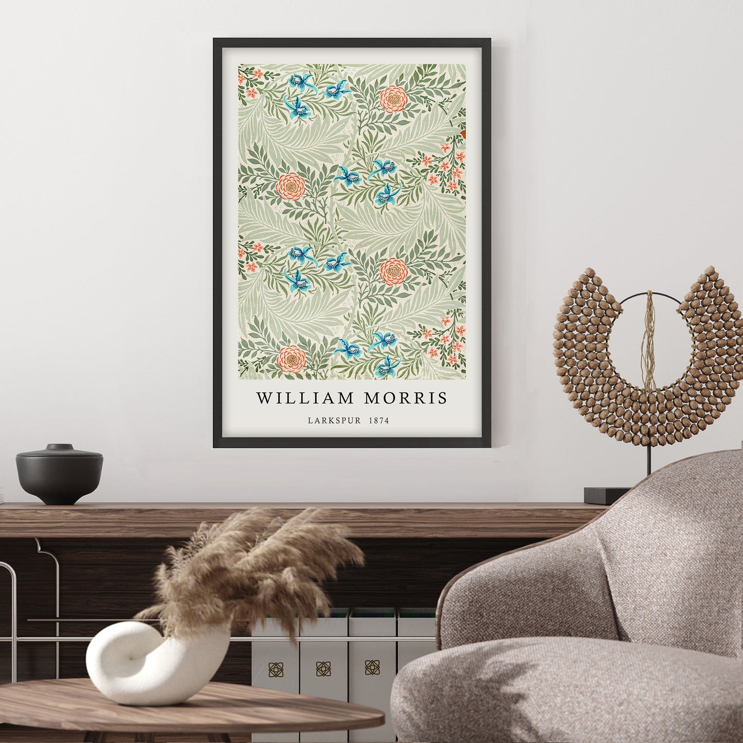 Ethan Taylor 'William Morris Larkspur' Framed Art Print