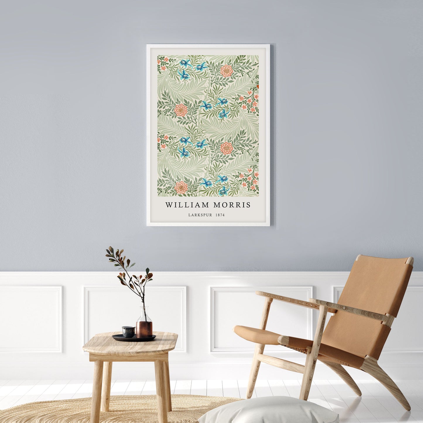 Ethan Taylor 'William Morris Larkspur' Framed Art Print