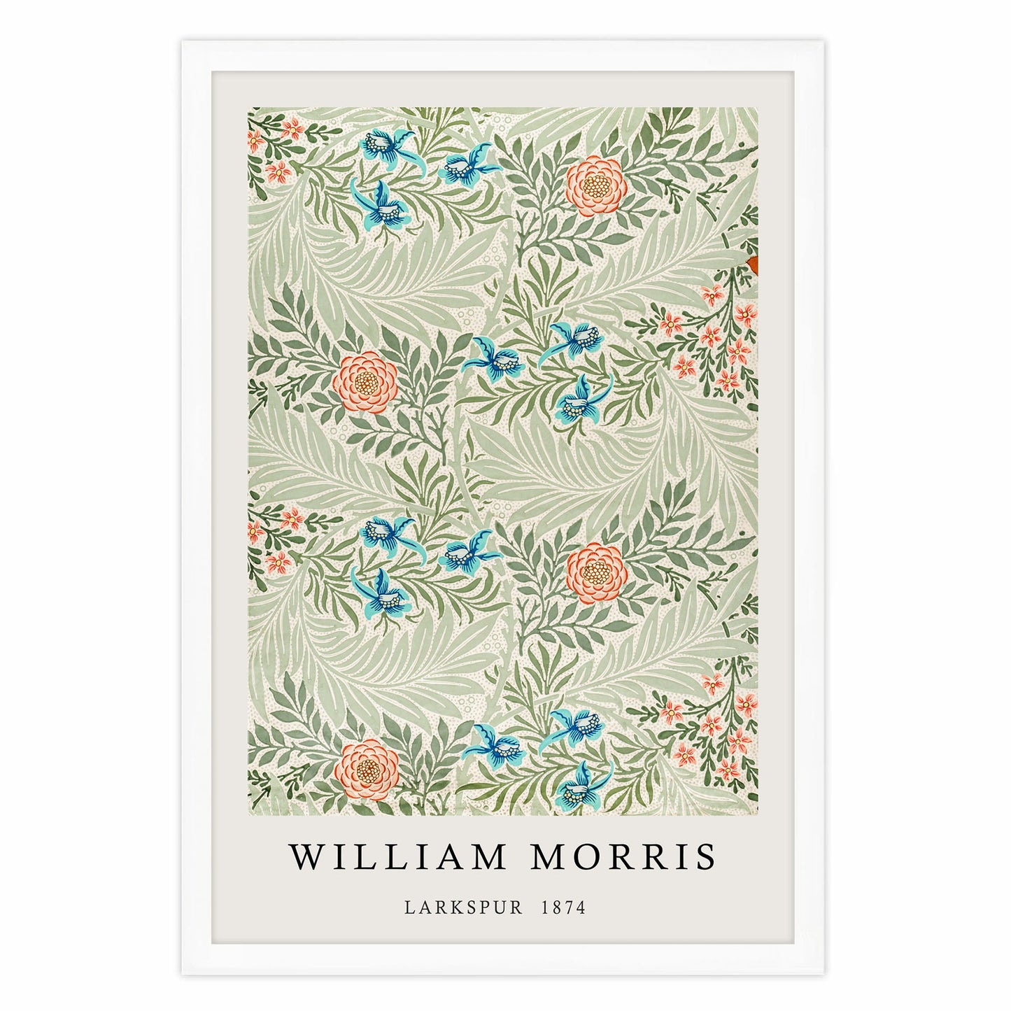 Ethan Taylor 'William Morris Larkspur' Framed Art Print