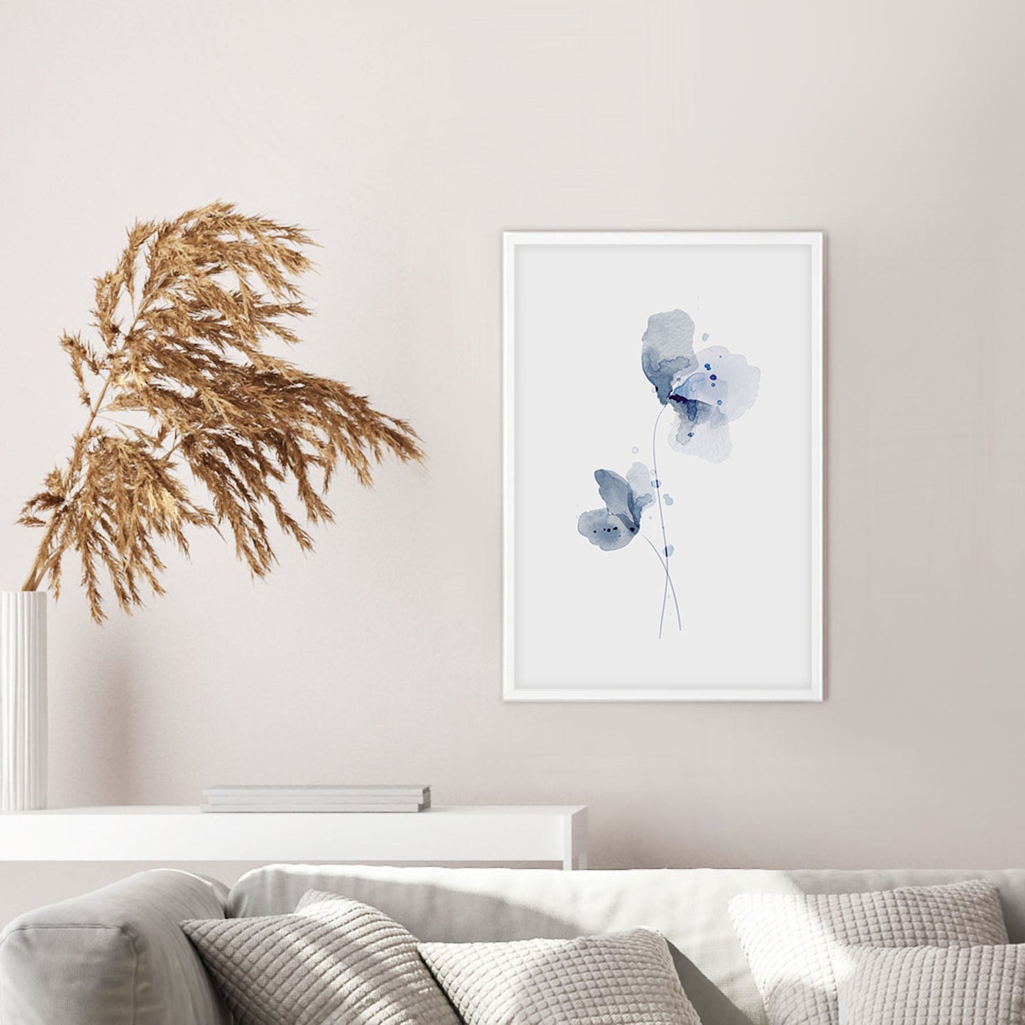 Ethan Taylor 'Blue Floral I' Framed Art Print