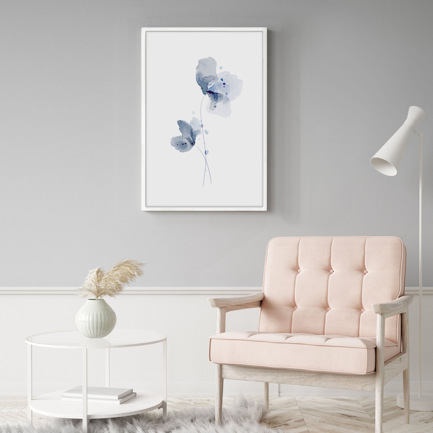 Ethan Taylor 'Blue Floral I' Framed Art Print