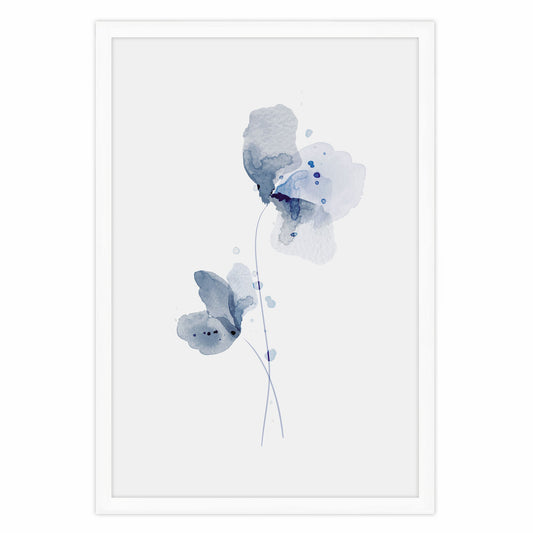 Ethan Taylor 'Blue Floral I' Framed Art Print