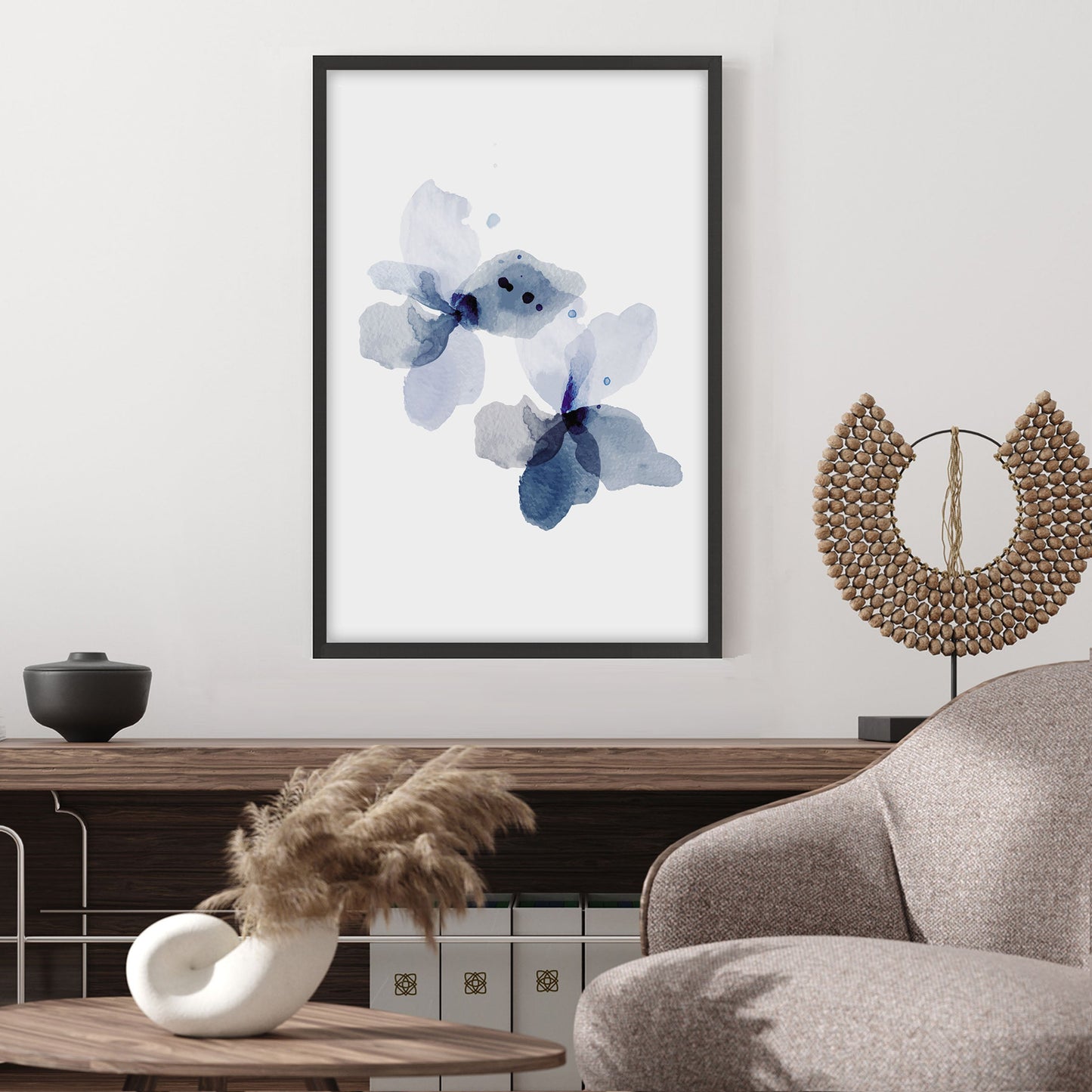 Ethan Taylor 'Blue Floral II' Framed Art Print