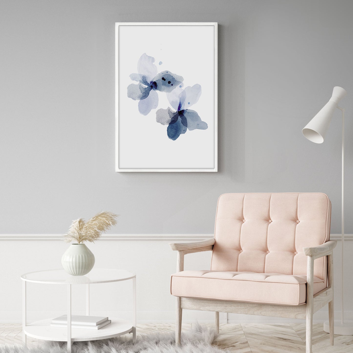 Ethan Taylor 'Blue Floral II' Framed Art Print