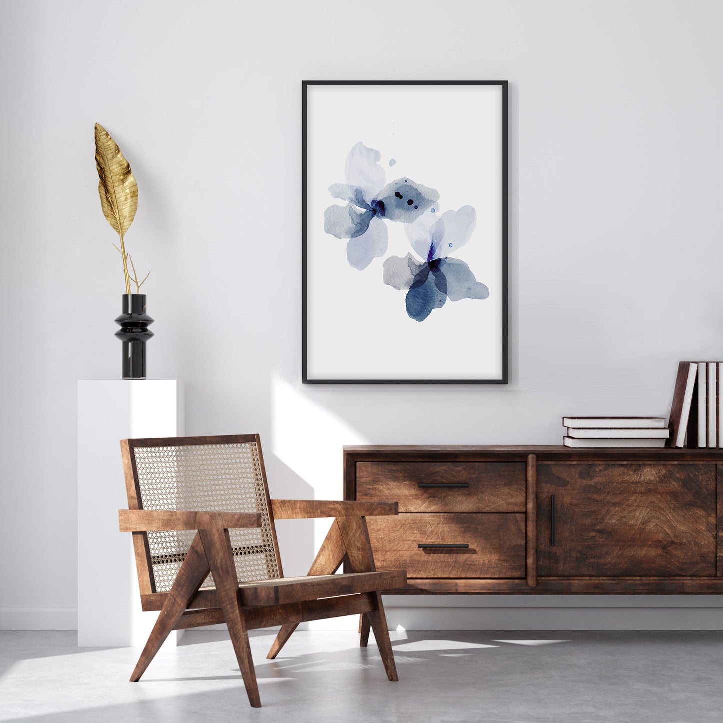 Ethan Taylor 'Blue Floral II' Framed Art Print