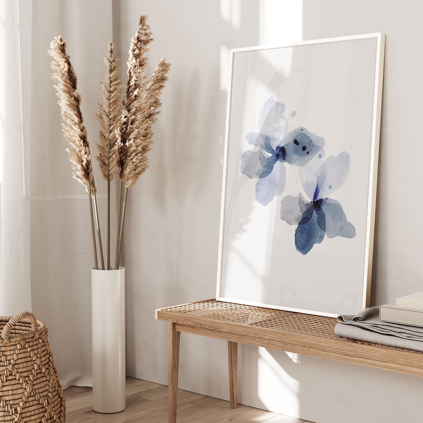 Ethan Taylor 'Blue Floral II' Framed Art Print