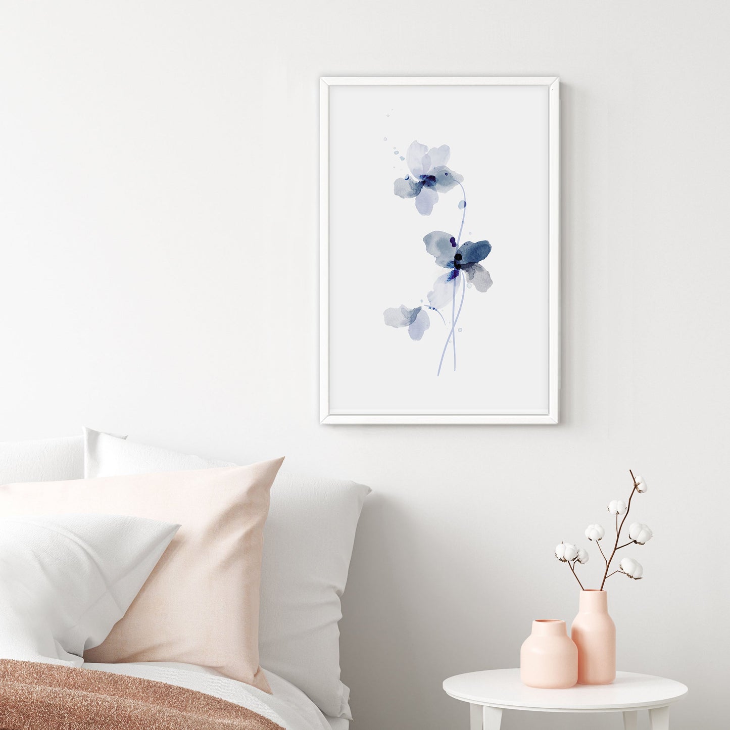 Ethan Taylor 'Blue Floral III' Framed Art Print