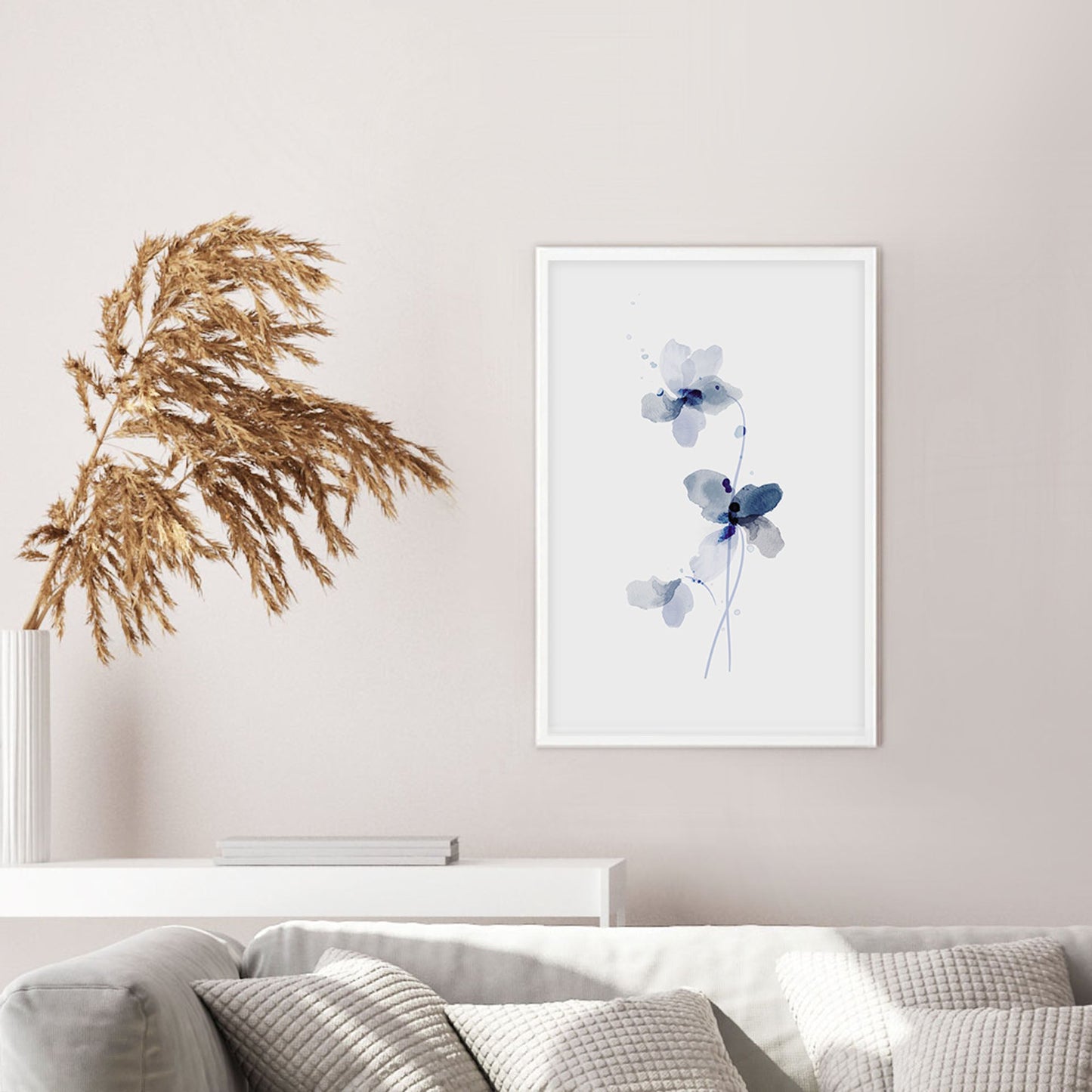 Ethan Taylor 'Blue Floral III' Framed Art Print