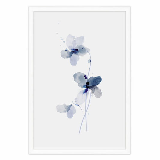 Ethan Taylor 'Blue Floral III' Framed Art Print