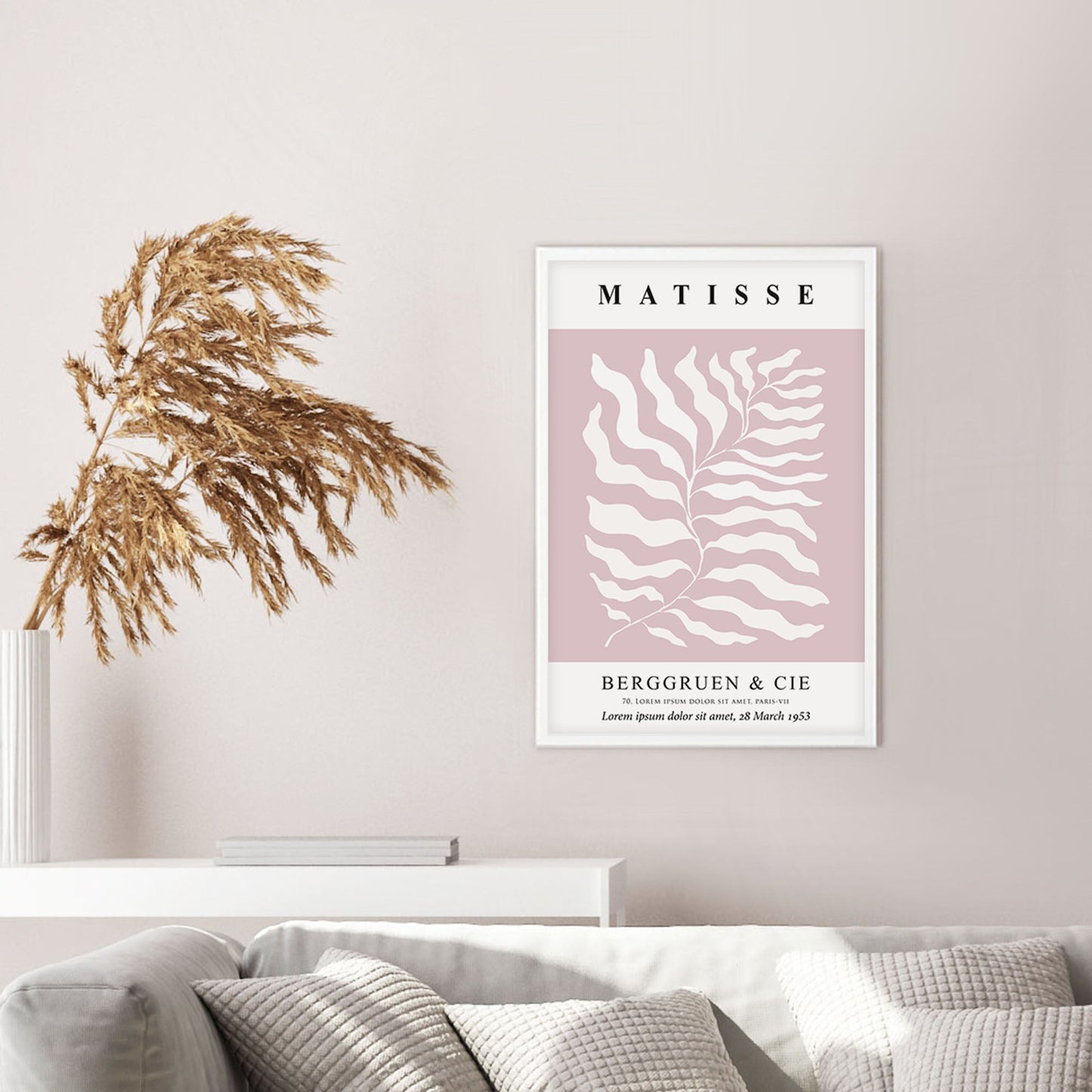 Ethan Taylor 'Henri Matisse Botanical Blush Pink' Framed Art Print