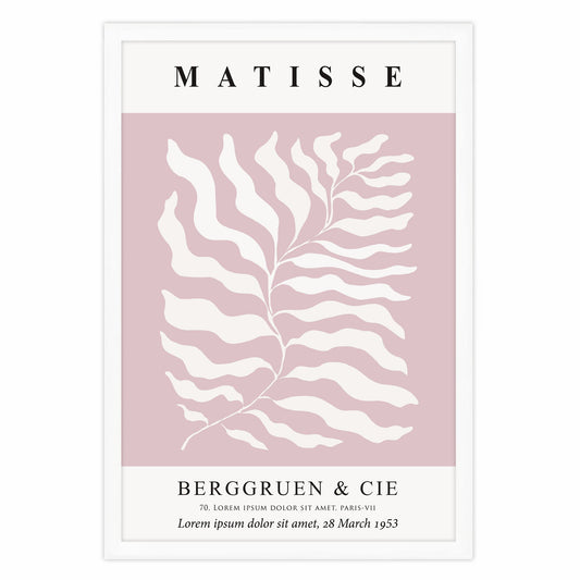 Ethan Taylor 'Henri Matisse Botanical Blush Pink' Framed Art Print