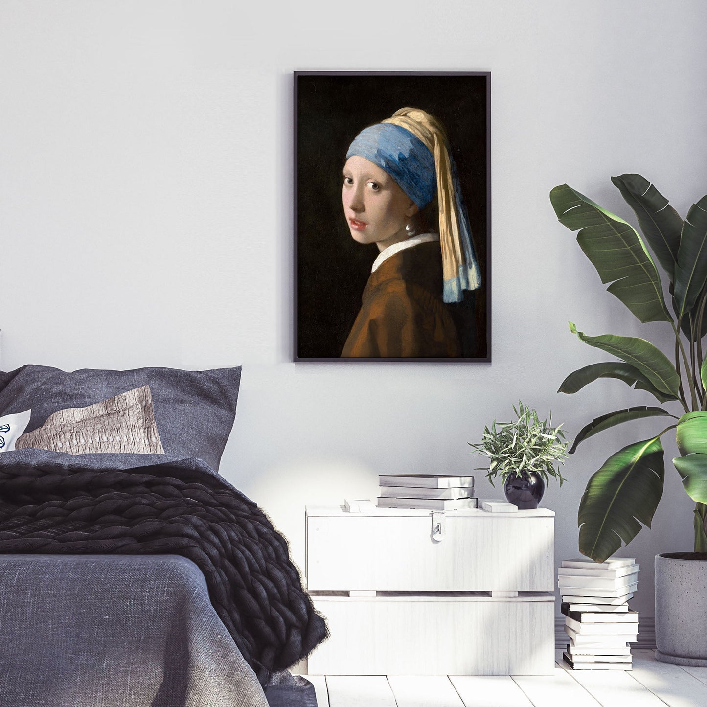 Ethan Taylor 'Girl with a Pearl Earing - Johannes Vermeer' Framed Art Print