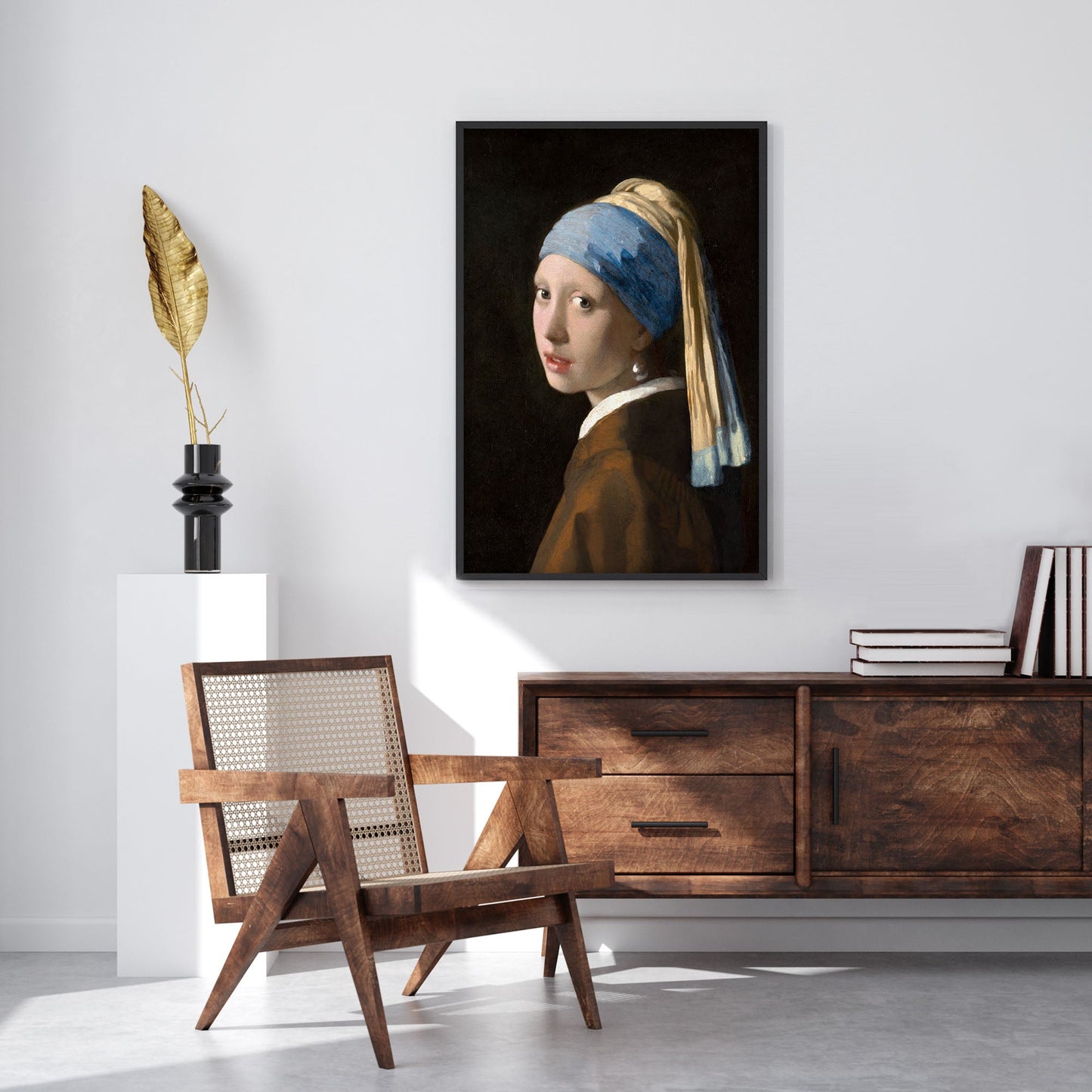 Ethan Taylor 'Girl with a Pearl Earing - Johannes Vermeer' Framed Art Print